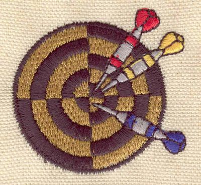 Embroidery Design: Darts in board<br> 1.87w X 1.97h