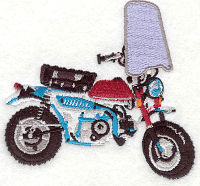 Embroidery Design: Motorcycle 12<br> 3.28" X 3.50"