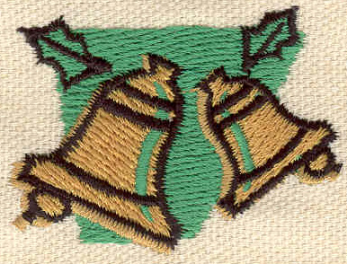 Embroidery Design: Christmas bells<br> 1.87w X 1.43h