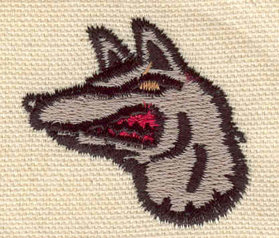 Embroidery Design: Jackal<br> 1.76w X 1.57h