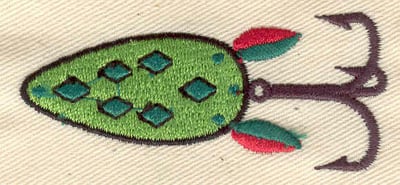 Embroidery Design: Fishing Lure<br> 2.96w X 1.17h