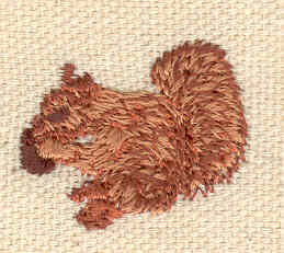 Embroidery Design: Squirrel with acorn<br> 1.04w X 0.85h