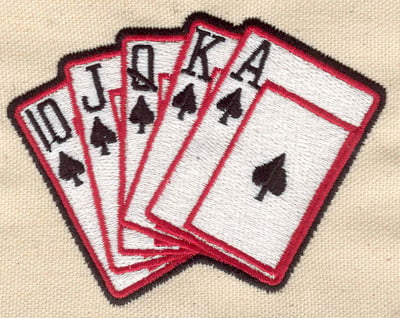 Embroidery Design: Poker deck<br> 3.91w X 2.98h