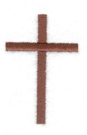 Embroidery Design: Cross H <br>1.26"w X 1.92"h