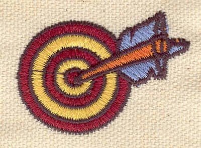 Embroidery Design: Bullseye   <br> 1.67w X 1.29h