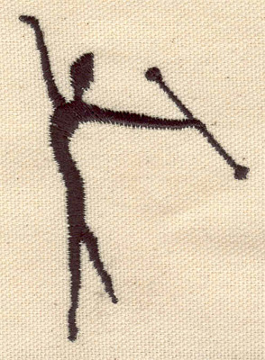 Embroidery Design: Dancer J<br> 2.17w X 3.06h