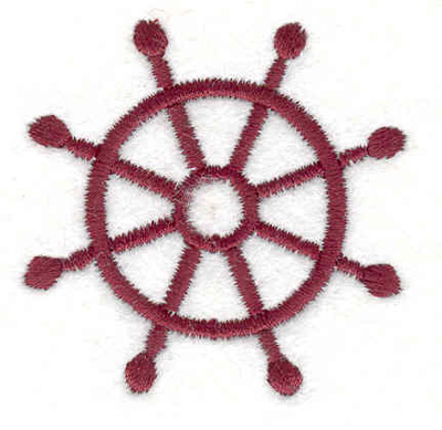 Embroidery Design: Ship wheel E <br>1.87"w X 1.84"h