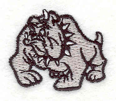 Embroidery Design: Bulldog R<BR>1.28" x 1.59"