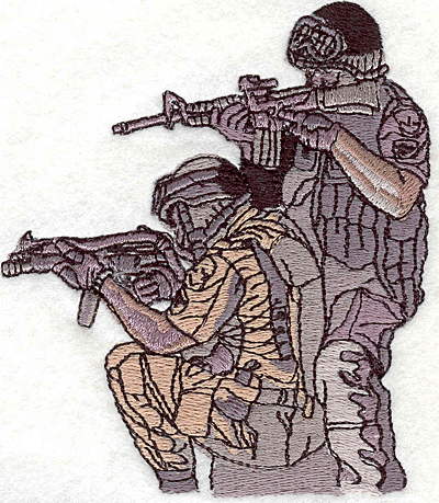 Embroidery Design: Snipers<br>3.70" x 3.29"