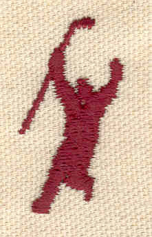 Embroidery Design: Hockey Player<br> 0.76w X 1.43h