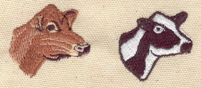 Embroidery Design: Two cow heads<br> 3.39w X 1.42h