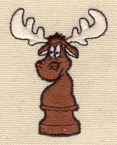 Embroidery Design: Moose pawn<br> 1.63w X 2.15h | Embroidery Legacy Embroidery Design: Moose pawn<br> 1.63w X 2.15h