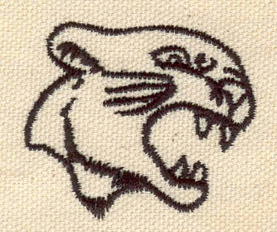 Embroidery Design: Cougar head<br> 1.79w X 1.53h