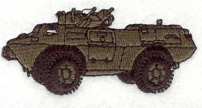 Embroidery Design: Army Tank<br>1.38" x 2.99"