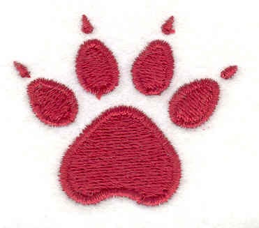 Embroidery Design: Paw<br>1.36w X 1.50h | Embroidery Legacy Embroidery Design: Paw<br>1.36w X 1.50h