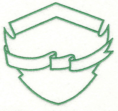 Embroidery Design: Banner/Shield<br>3.41" x 3.61"
