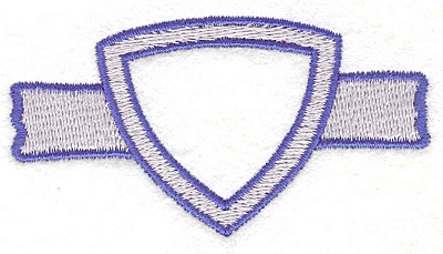 Embroidery Design: Banner/Shield 2<br>1.62" x 2.91"