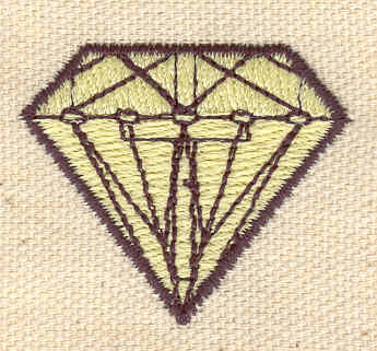 Embroidery Design: Diamond<br> 1.53w X 1.31h