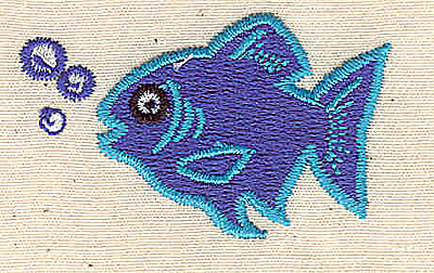 Embroidery Design: Tropical fish<br> 1.97w X 1.21h