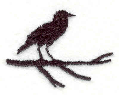Embroidery Design: Bird On Branch<br> 1.37w X 1.76h