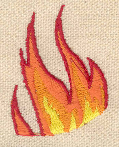 Embroidery Design: Flames<br> 1.42w X 1.93h | Embroidery Legacy Embroidery Design: Flames<br> 1.42w X 1.93h