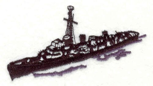 Embroidery Design: Black Ship<br>1.69w X 2.95h