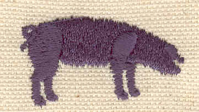 Embroidery Design: Pig B<br> 1.49w X 0.83h