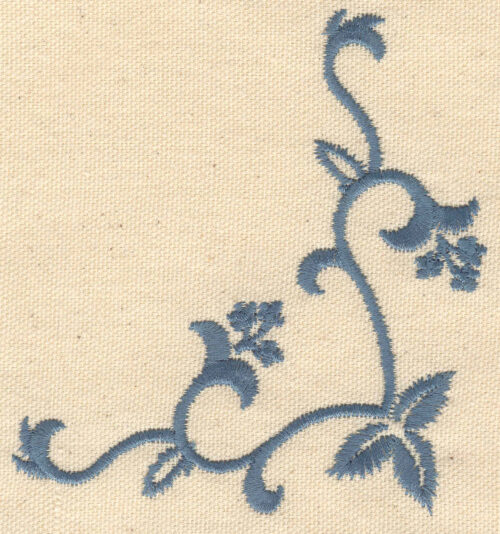Embroidery Design: Floral vine<br> 3.91w X 4.18h