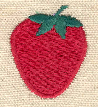 Embroidery Design: Strawberry<br> 1.27w X 1.53h