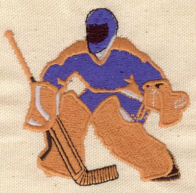 Embroidery Design: Hockey goalie<br> 3.12w X 2.96h