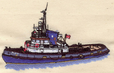 Embroidery Design: Fishing Boat<br> 4.59w X 2.95h