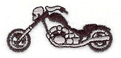 Embroidery Design: Motorcycle 13<br> 0.88" X 2.00"
