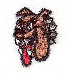 Embroidery Design: Bulldog S<BR>1.02" x 0.77"