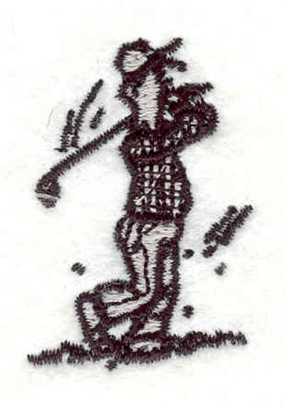 Embroidery Design: Golfer G <br>1.22"w X 1.80"h
