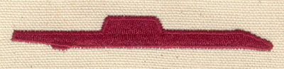 Embroidery Design: Submarine<br> 4.24w X 0.69h