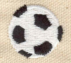 Embroidery Design: Soccer ball<br> 0.95w X 0.94h