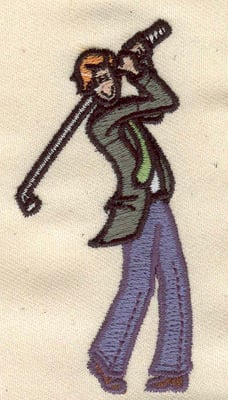 Embroidery Design: Golfer<br> 1.60w X 3.24h