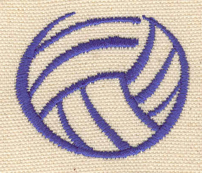 Embroidery Design: Volleyball<br> 2.04w X 1.76h
