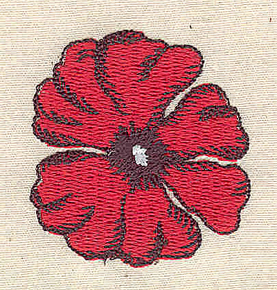 Embroidery Design: Poppy<br> 1.72w X 1.62h