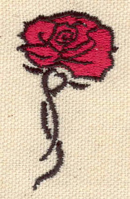 Embroidery Design: Rose L<br> 1.06w X 1.91h