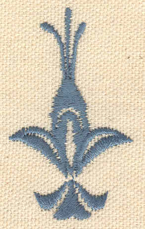Embroidery Design: Flower <br> 1.29w X 2.18h