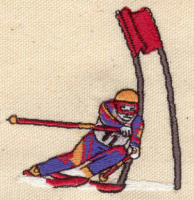 Embroidery Design: Alpine Skier<br> 2.52w X 2.66h