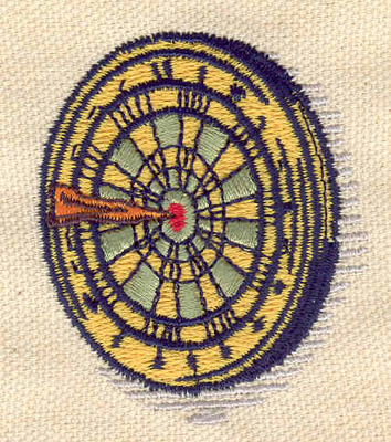 Embroidery Design: Dartboard<br> 1.85w X 2.71h