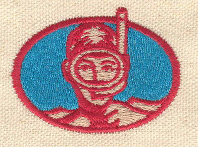 Embroidery Design: Snorkeler<br> 2.12w X 1.57h