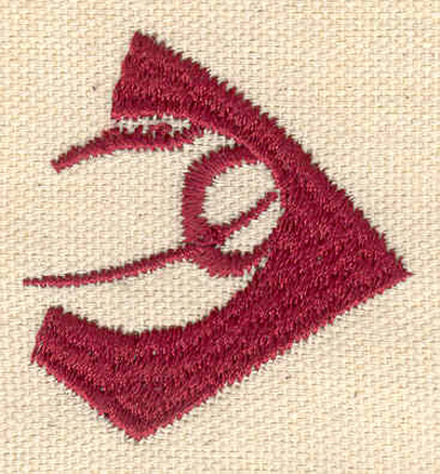 Embroidery Design: Football stylized<br> 1.61w X 1.76h
