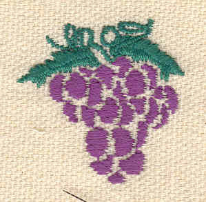 Embroidery Design: Grapes<br> 1.21w X 1.20h