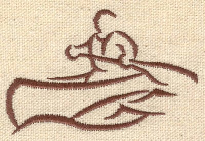 Embroidery Design: Canoeing<br> 2.92w X 1.91h