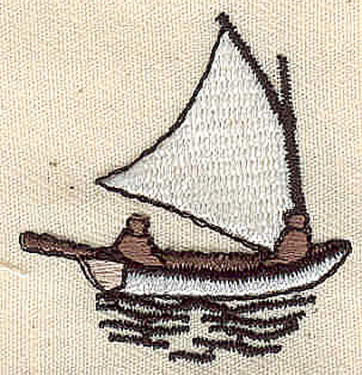 Embroidery Design: Sailboat<br> 1.43w X 1.50h