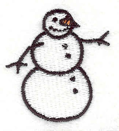 Embroidery Design: Snowman <br>1.42"w X 1.55"h