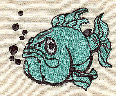 Embroidery Design: Cartoon fish<br> 1.87w X 1.57h